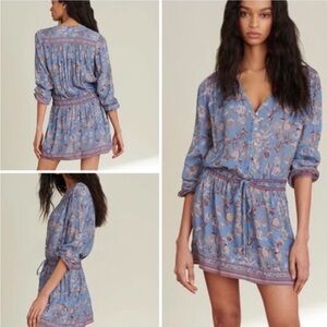 Veronica Beard Floral Blue Tiany mini Dress 2